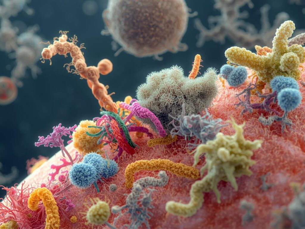 Representação científica da microbiota humana e sua relação com o sistema imunológico